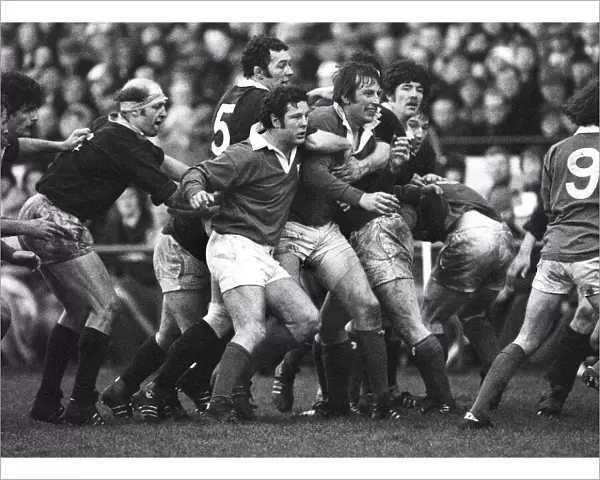 Ireland and Scotland forwards clash - 1978 Five Nations