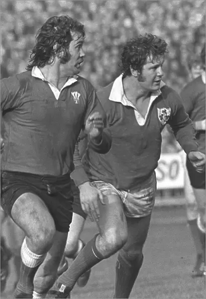 Irelands Stewart McKinney and Wales Arthur Lewis - 1973 Five Nations