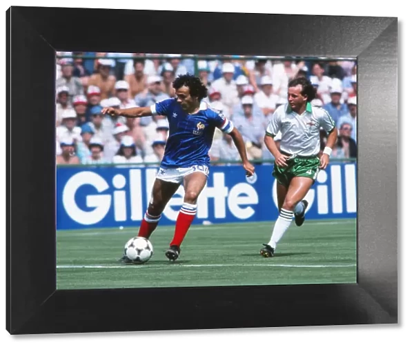 Frances Michel Platini and Northern Irelands David McCreery - 1982 World Cup
