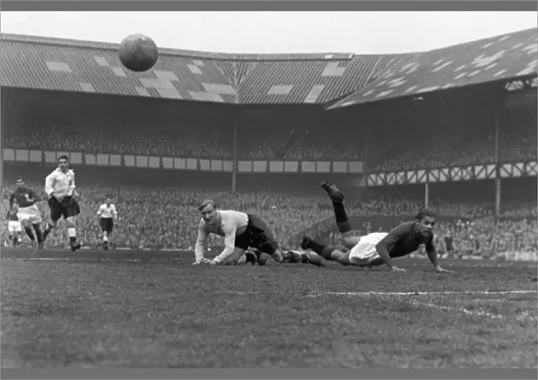 England goakeeper Bert Williams saves against Portugal in 1951