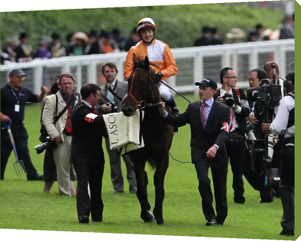 Kieron Fallon on Most Improved after winning the St James Palace Stakes at Royal Ascot