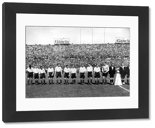 England line-up at Turns Stadio Communale before facing Italy in 1948 +