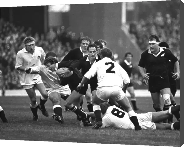 Wayne Smith makes a break for New Zealand against England in 1983