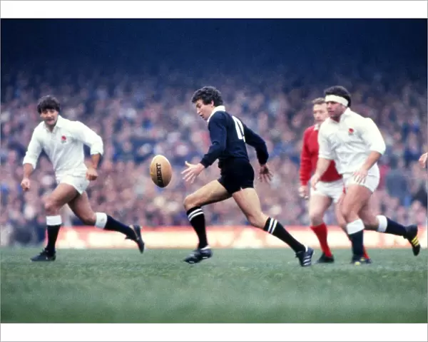 New Zealands Wayne Smith kicks ahead against England in 1983