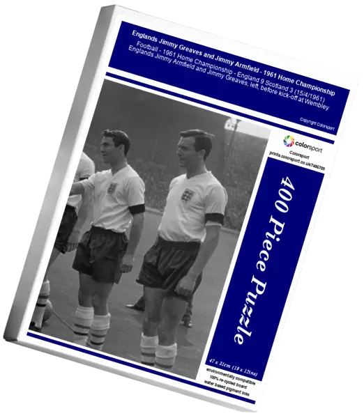 Englands Jimmy Greaves and Jimmy Armfield - 1961 Home Championship
