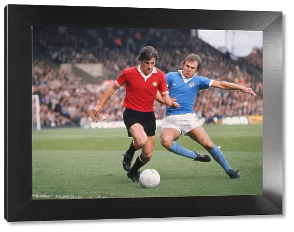 Dennis Tueart and Steve Coppell - 75  /  6 Manchester derby at Maine Road