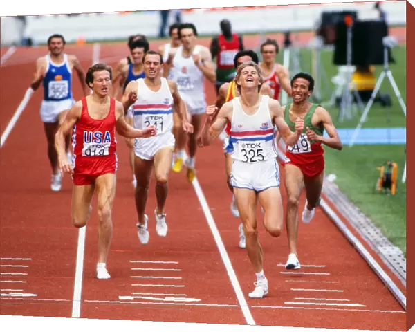 Steve Cram wins the 1500m World Championship in 1983
