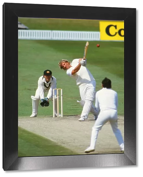 Ian Botham bats for England during the 1985 Ashes series