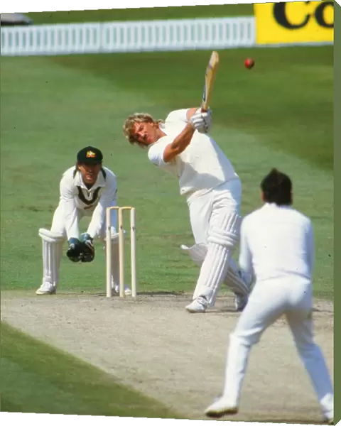 Ian Botham bats for England during the 1985 Ashes series