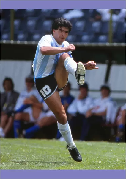 Argentinas Diego Maradona at the 1986 World Cup