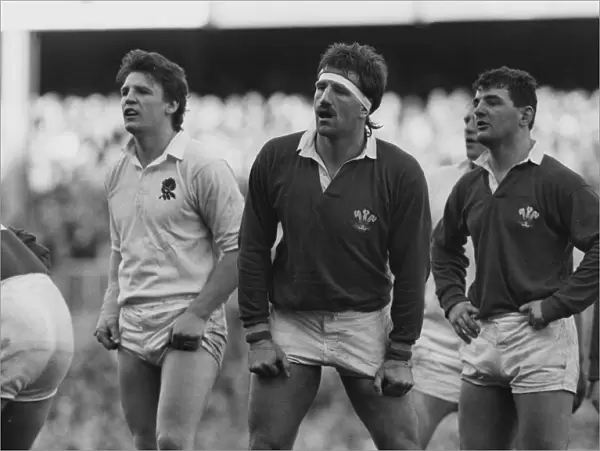Wales Robert Norster and Englands Mickey Skinner - 1988 Five Nations