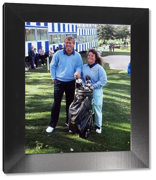 Howard Clark with his caddie Fanny Sunesson - 1989 Ryder Cup