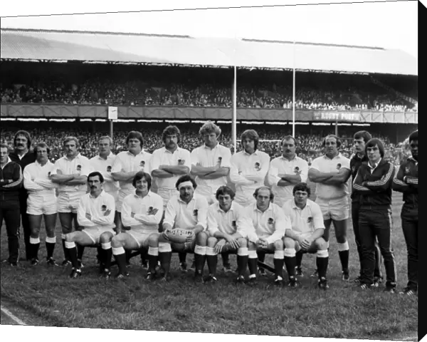 The England team that faced the All Blacks at Twickenham in 1979