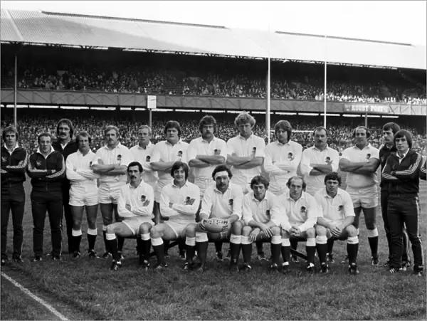 The England team that faced the All Blacks at Twickenham in 1979