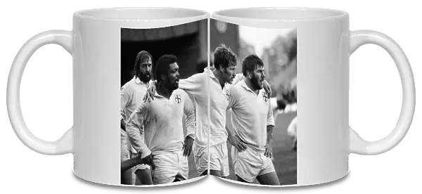 London Division front row prepares to scrum against the All Blacks in 1979