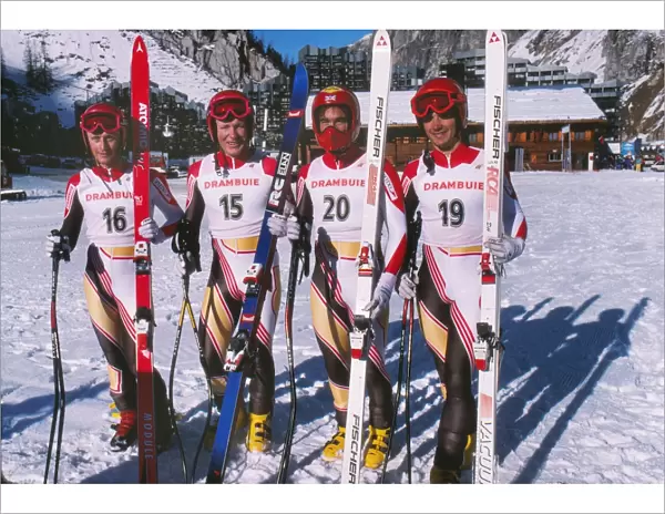 Great Britain mens ski team - 1988 FIS World Cup - Val d Isere