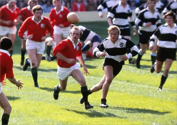 Peter Squires of the Lions and David Duckham of the Barbarians - 1977 Silver Jubilee Match