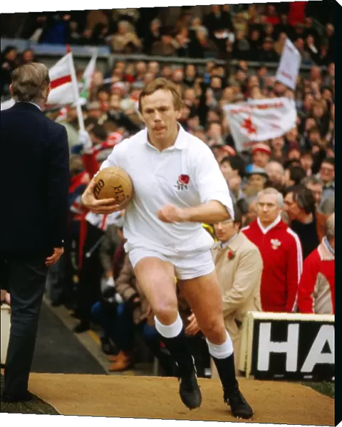 England captain Peter Wheeler runs out against Wales - 1984 Five Nations