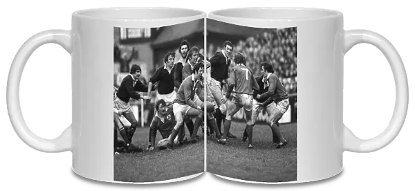 Irelands Stewart McKinney on the ball against Scotland - 1978 Five Nations