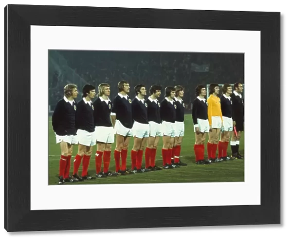 Scotland line-up before facing West Germany in 1974