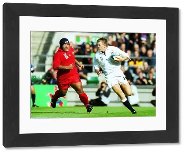 Englands Matt Perry scores against Tonga - 1999 Rugby World Cup