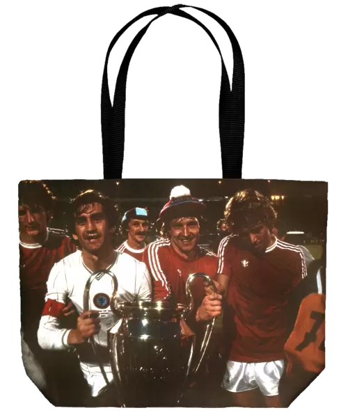 Aston Villas Dennis Mortimer and Kenny Swain - 1982 European Cup Final