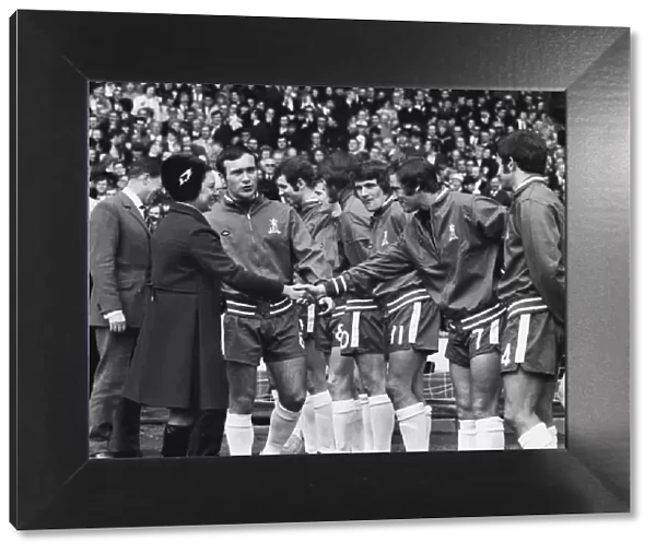 Chelsea captain Ron Harris introduces Tommy Baldwin to Princess Margaret before kick-off - 1970 FA Cup Final