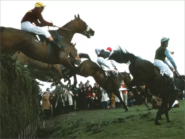 Red Rum clears Bechers Brook - 1976 Grand National