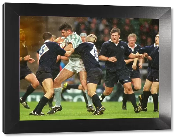 Angus Innes is tackled during the 1999 Varsity Match