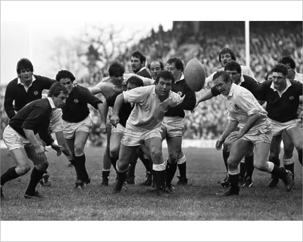 England and Scotland forwards battle for the ball - 1983 Five Nations