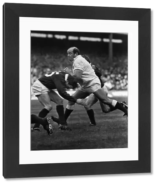 Colin Smart on the ball against Scotland - 1983 Five Nations