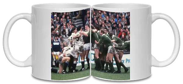 Ireland and England scrum-down - 1985 Five Nations