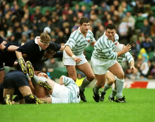 Liam Mooney on the charge for Cambridge - 1994 Varsity Match