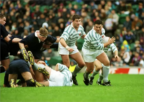 Liam Mooney on the charge for Cambridge - 1994 Varsity Match