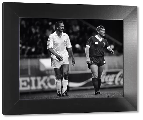 Real Madrids Uli Stielike and Liverpools Sammy Lee - 1981 European Cup Final