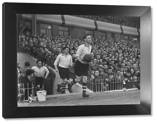 Port Vale captain Tommy Cheadle leads out his side for the 1954 FA Cup semi-final against West Brom