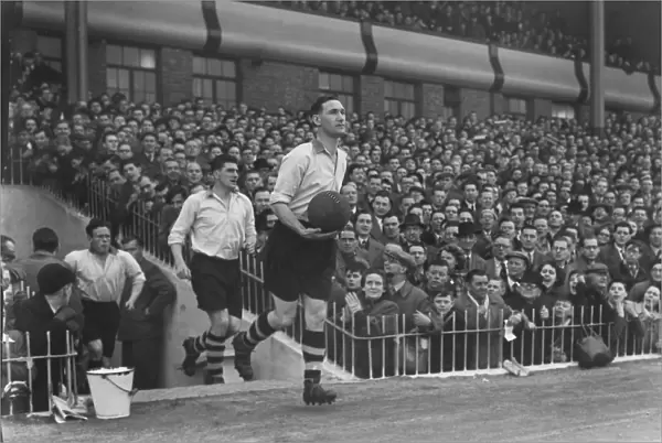 Port Vale captain Tommy Cheadle leads out his side for the 1954 FA Cup semi-final against West Brom