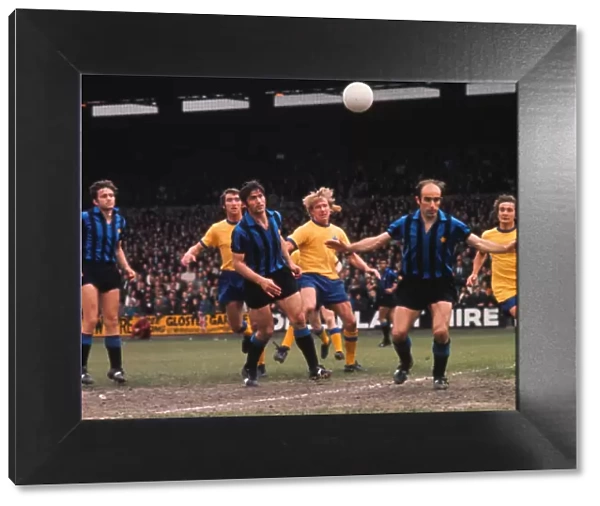 Inter Milans Tarcisco Burgnich and Crystal Palaces Alan Birchenall - 1971 Anglo-Italian Cup