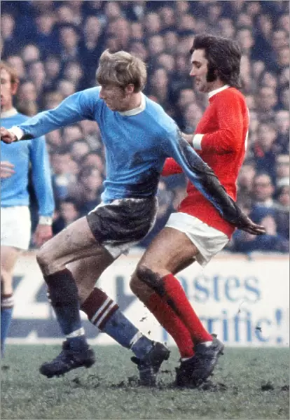 Manchester Uniteds George Best and Manchester Citys Colin Bell