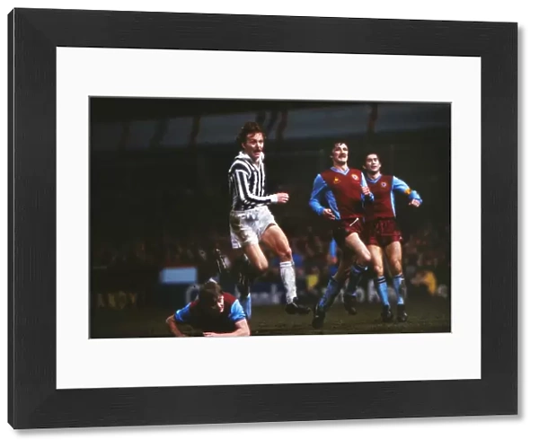 Juventus Zbigniew Boniek scores against Aston Villa in the 1983 European Cup