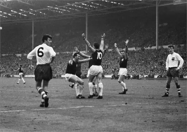 Geoff Hurst celebrates his goal - 1964 FA Cup Final