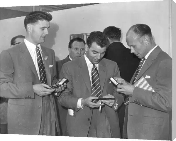 Bob McKinlay, Tom Wilson and Billy Whare - 1959 FA Cup Final