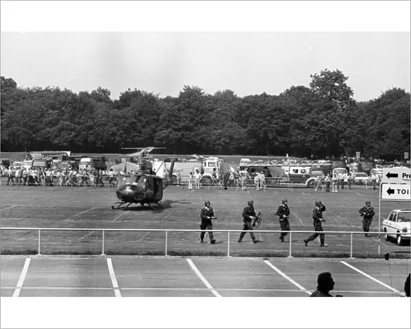 West German police arrive by helicopter - 1974 World Cup