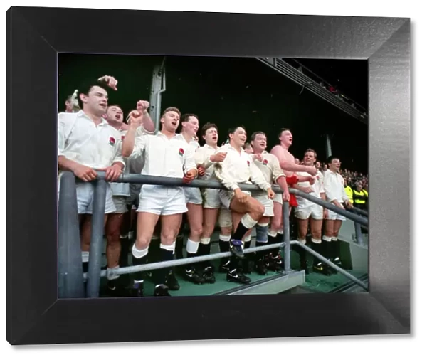 England celebrate their 1992 Grand Slam victory