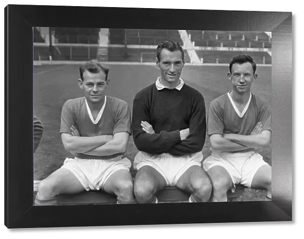 Ernie Taylor, Ray Wood, Warren Bradley - Manchester United