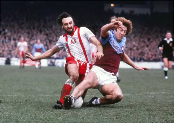 Orients Peter Kitchen and West Hams Pat Holland