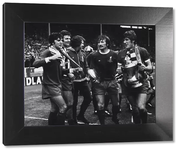 Liverpool celebrate victory - 1974 FA Cup Final