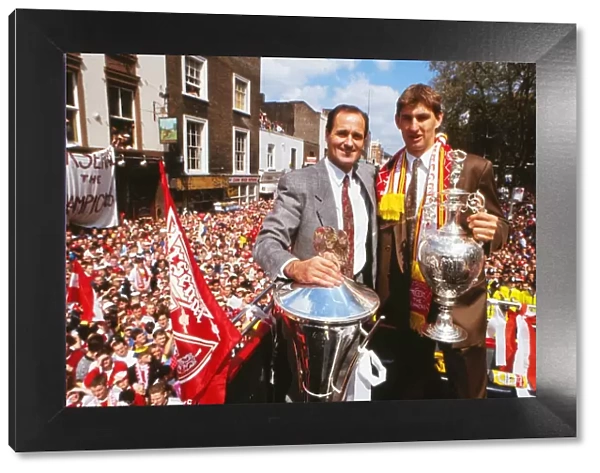 George Graham and Tony Adams - 1991 Arsenal Open-Top Bus victory parade