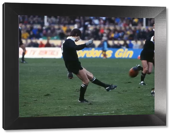 Allan Hewson kicks at goal for the All Blacks - 1983 British Lions Tour to New Zealand