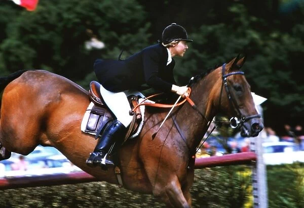 Ann Moore on Psalm. Equestrianism - Hickstead - Show Jumping